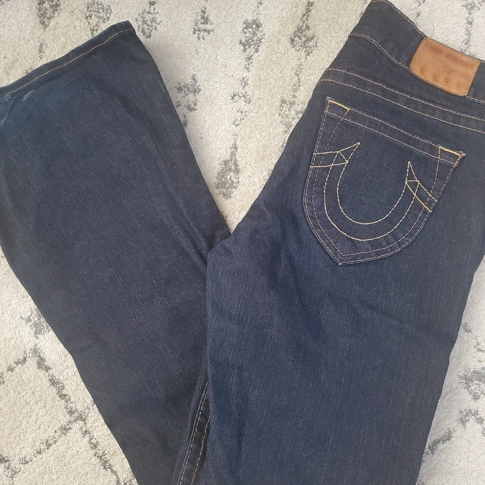True Religion Dark Blue Boot Cut Jeans
